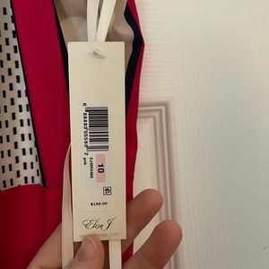 Eliza J Scarf Print Crêpe de Chine Fit & Flare Maxi Dress. Size 10.